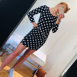 Black and white dotted Dress